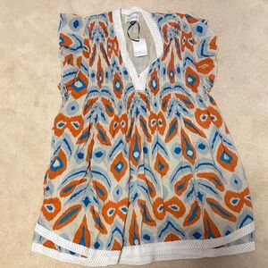 New with Tags NavyBleu Colorful Patterned Gorgeous Eden Flowy Dress Medium